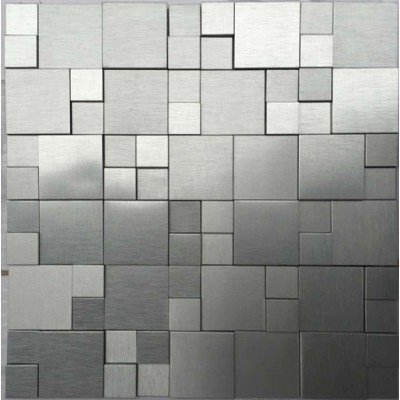 silver square aluminum mosaic  JZL-A06